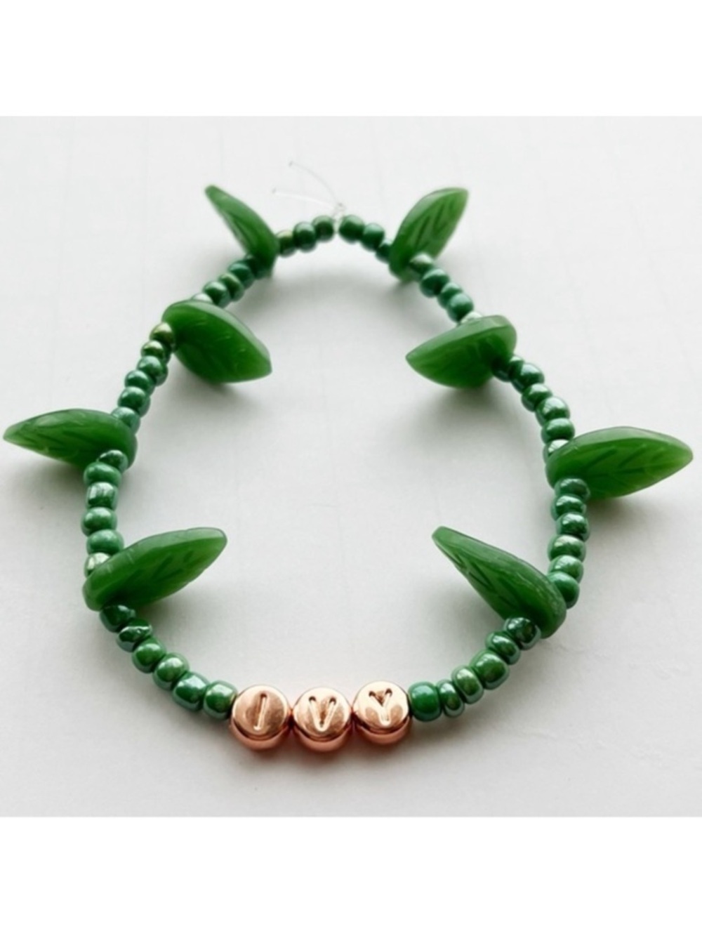 Taylor Swift Eras Tour Friendship Bracelet Ivy Evermore with leaf beads